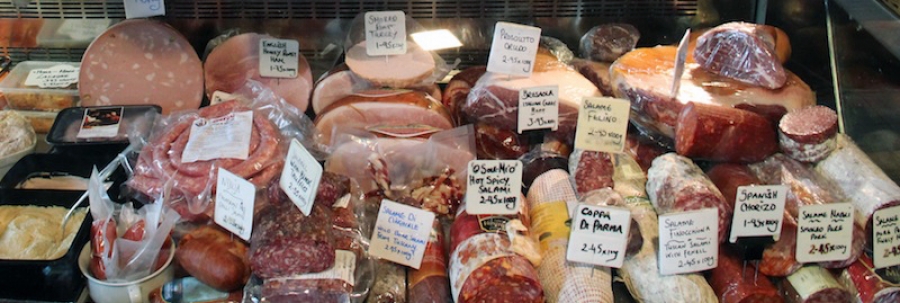 A vast selection of Italian cured meats sliced freshly to order 